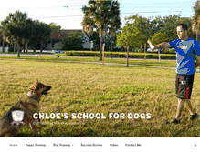 Tablet Screenshot of chloesschoolfordogs.com